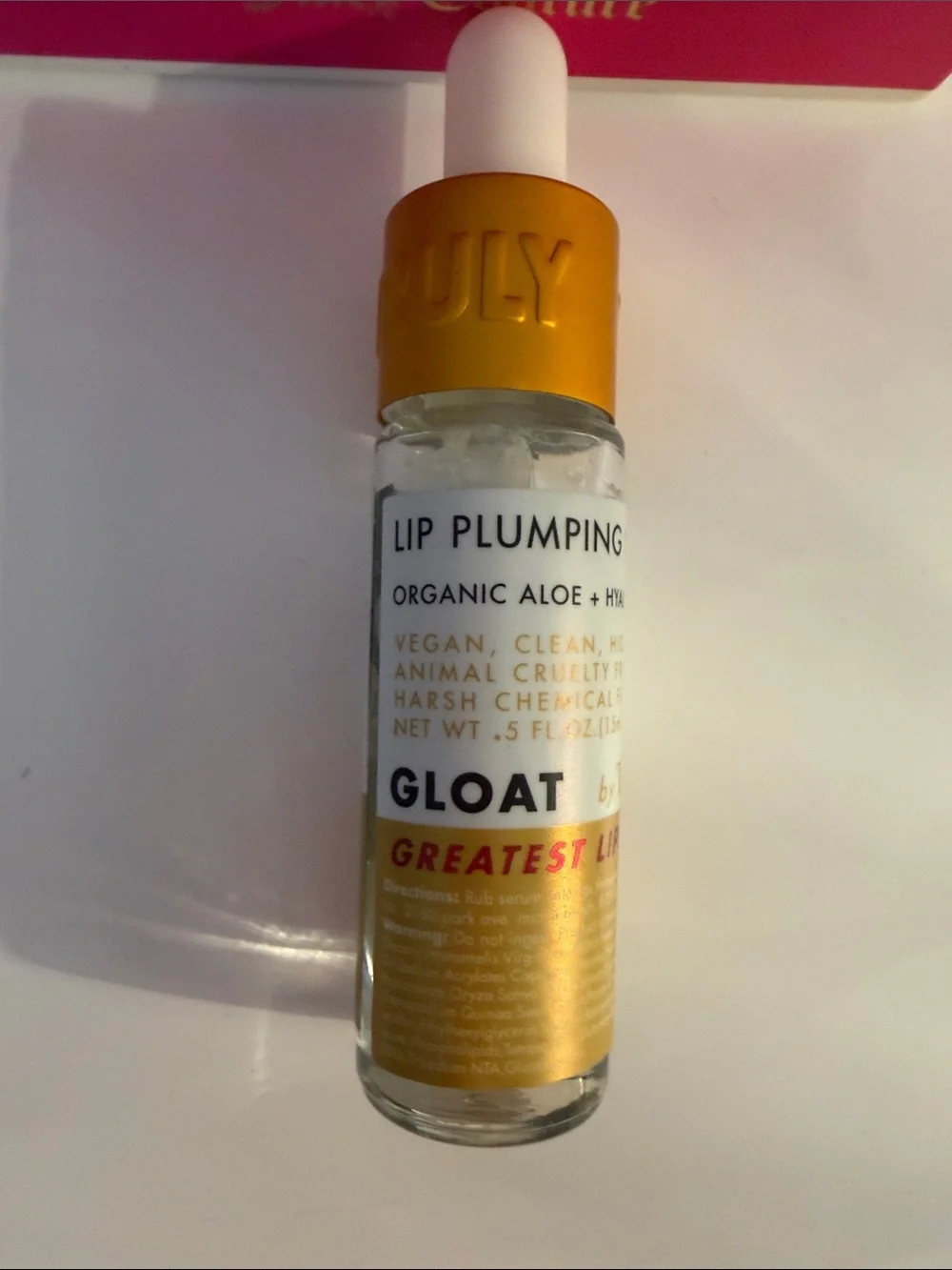 TRULY GLOAT Lip Plumping Serum — Gold & White Dropper applied,5 oz. NWT.perfect.